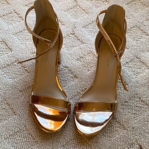 Elegant Gold Strappy Heels